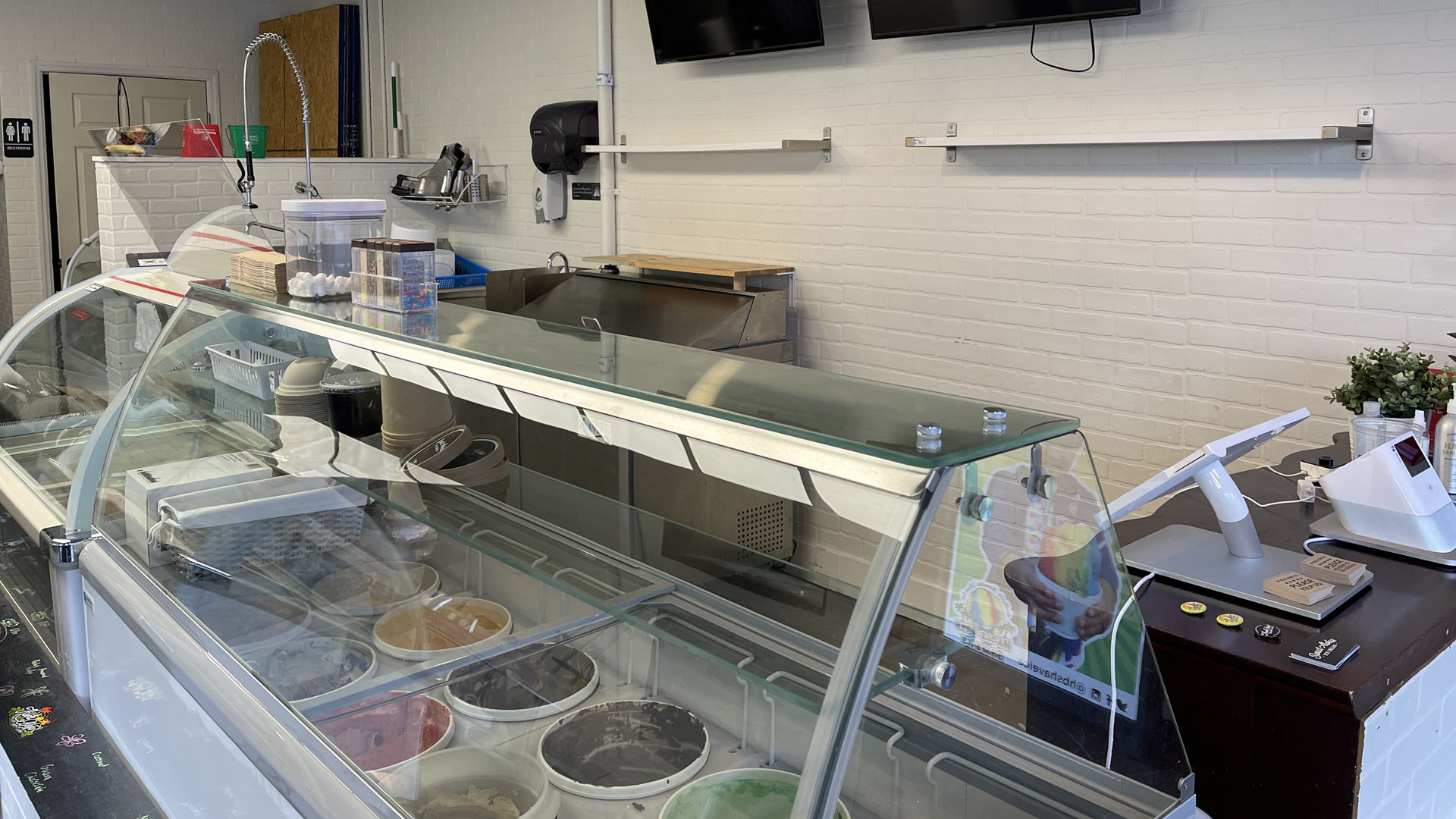 Inside the Sweet Aloha Ice Cream shop